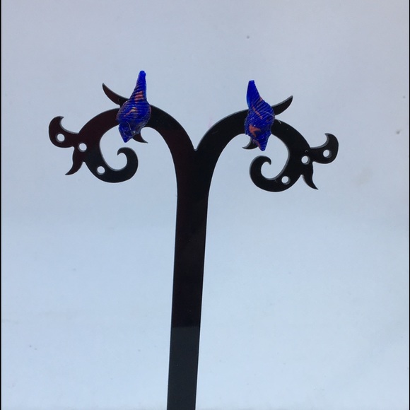 Unique Handmade Polymer Clay Sea Shell Earrings - Picture 4 of 8